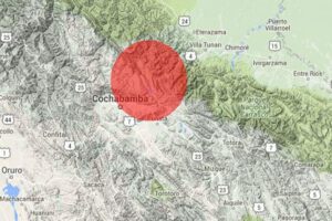 Sismo en Cochabamba de magnitud 3.3