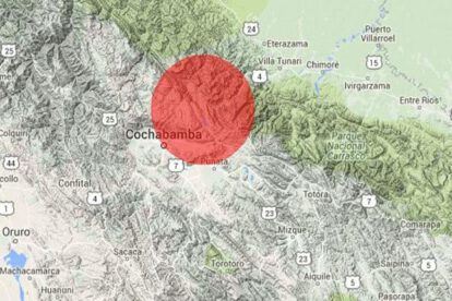 Sismo en Cochabamba de magnitud 3.3
