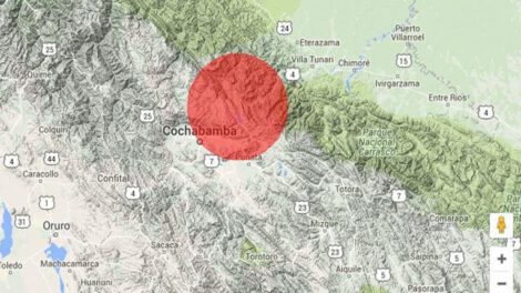 Sismo en Cochabamba de magnitud 3.3