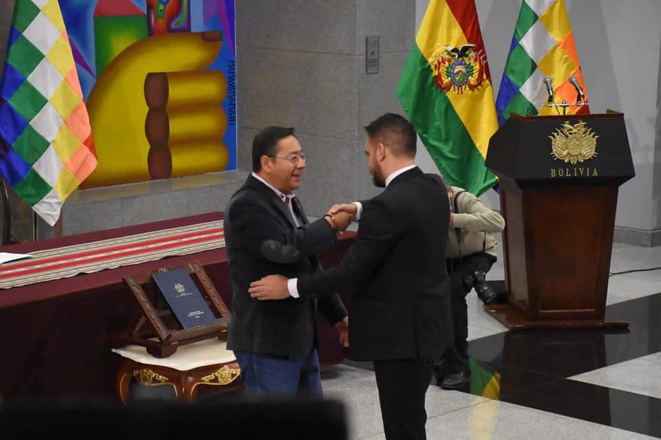 Carlos Eduardo Del Castillo como Ministro de Gobierno tras su destitución