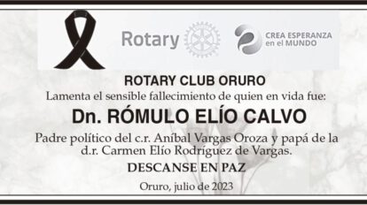 Dn. Rómulo Elío Calvo, obituario
