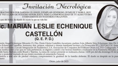 Lic. Marian Leslie Echenique Castellón Q. E. P. D.