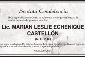 Lic. Marian Leslie Echenique Castellón Q. E. P. D.