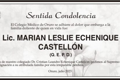 Lic. Marian Leslie Echenique Castellón Q. E. P. D.