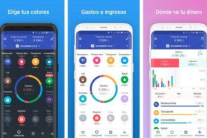 Aplicaciones de finanzas personales en un teléfono móvil