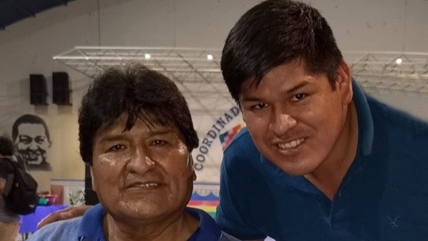 Evo Morales y Jaime Mamani en un encuentro sobre el informe de Europol