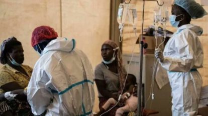 Paciente con cólera en Sudáfrica