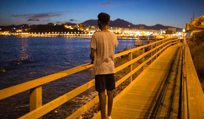 Niños migrantes en el Mediterráneo