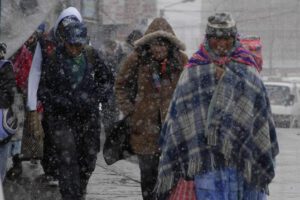 Temperaturas en Oruro durante el frente frío