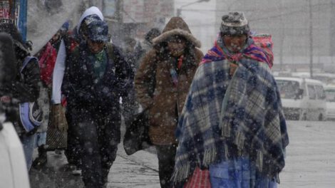 Temperaturas en Oruro durante el frente frío