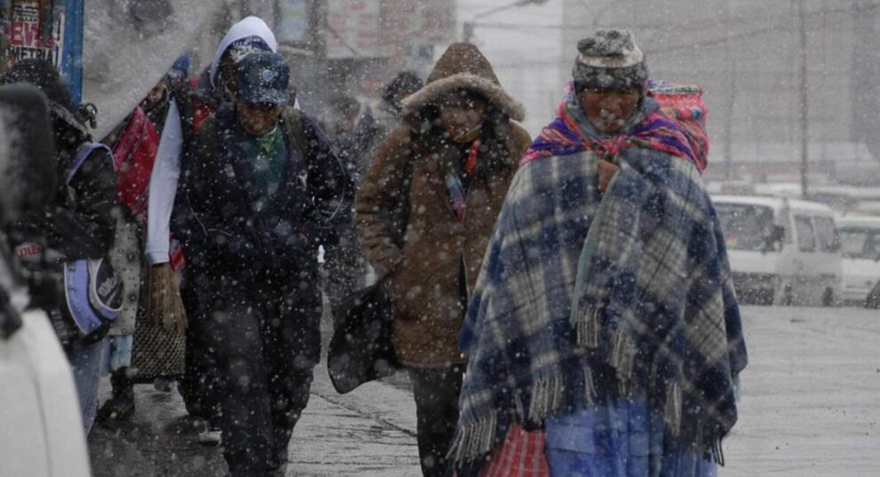 Temperaturas en Oruro durante el frente frío