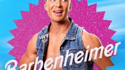 Fotomontaje de Cillian Murphy en la portada de Barbie