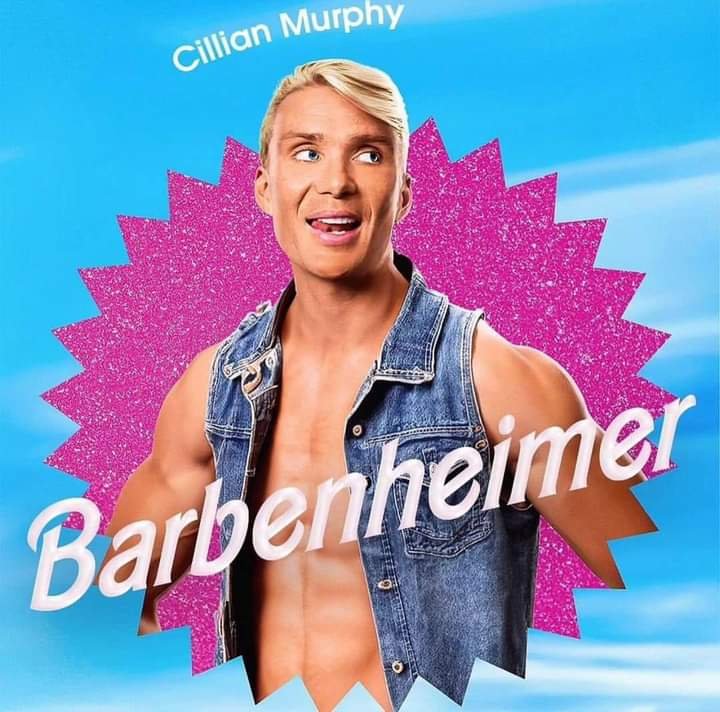 Fotomontaje de Cillian Murphy en la portada de Barbie