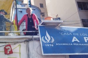 Amparo Carvajal en la terraza de la APDHB
