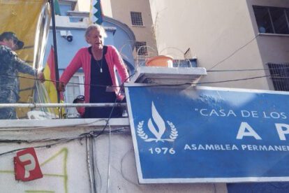 Amparo Carvajal en la terraza de la APDHB