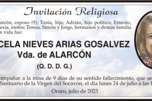 Invitación Religiosa para Marcela Nieves Arias Gosalvez