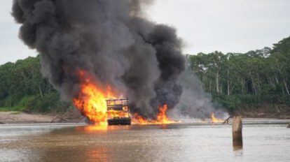 Operativo en el río Madre de Dios