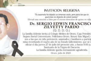 Invitación Religiosa por el Dr. Sergio Edwin Francisco Zilvetty Pardo