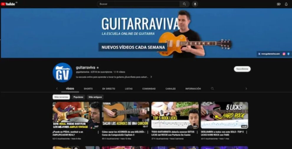 Aprender a tocar la guitarra desde casa con tutoriales de YouTube