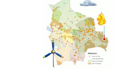 Focos de calor en Bolivia