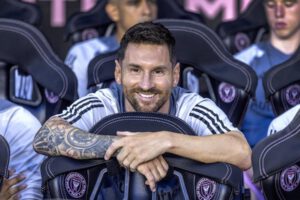 Lionel Messi en su traslado al Inter Miami CF