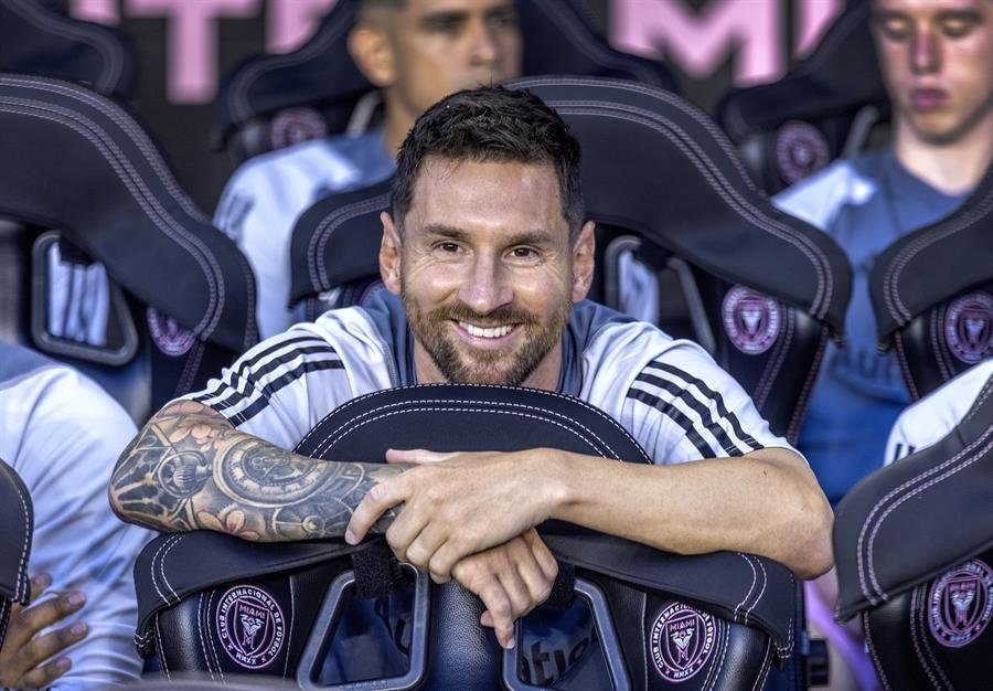 Lionel Messi en su traslado al Inter Miami CF