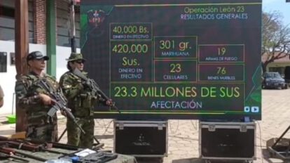 Operación León 23 busca desmantelar red de narcotráfico