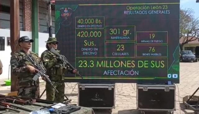 Operación León 23 busca desmantelar red de narcotráfico