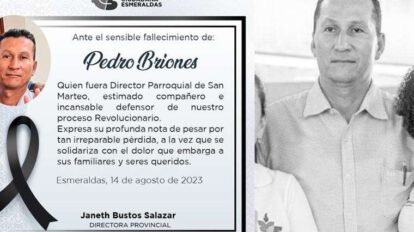 Crimen político en Ecuador: asesinato de Pedro Briones
