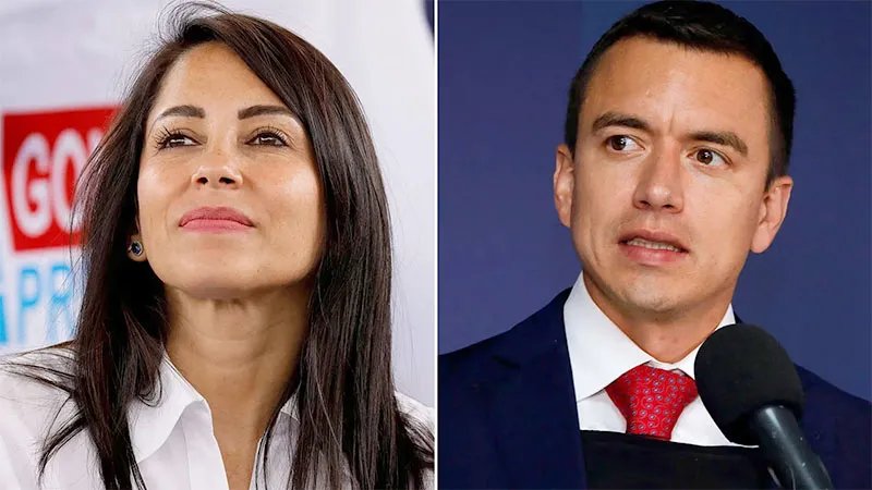 Segunda vuelta presidencial en Ecuador con Luisa González y Daniel Noboa