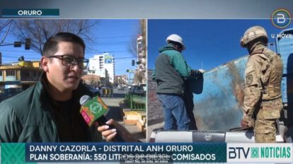 ANH incauta 550 litros de diésel y tanques clandestinos en Oruro