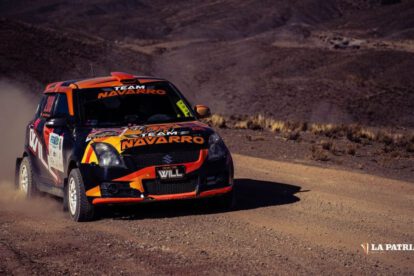 El piloto orureño Fabricio Rodríguez en el Rally Codasur