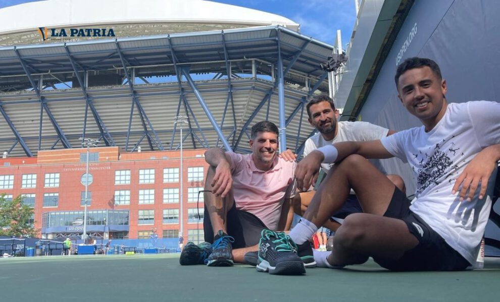 Hugo Dellien entrenando para el US Open