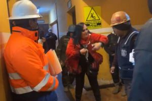 Agresión a María Galindo en Huanuni