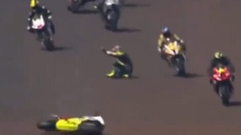 Accidente en el Campeonato de Motovelocidad de Brasil
