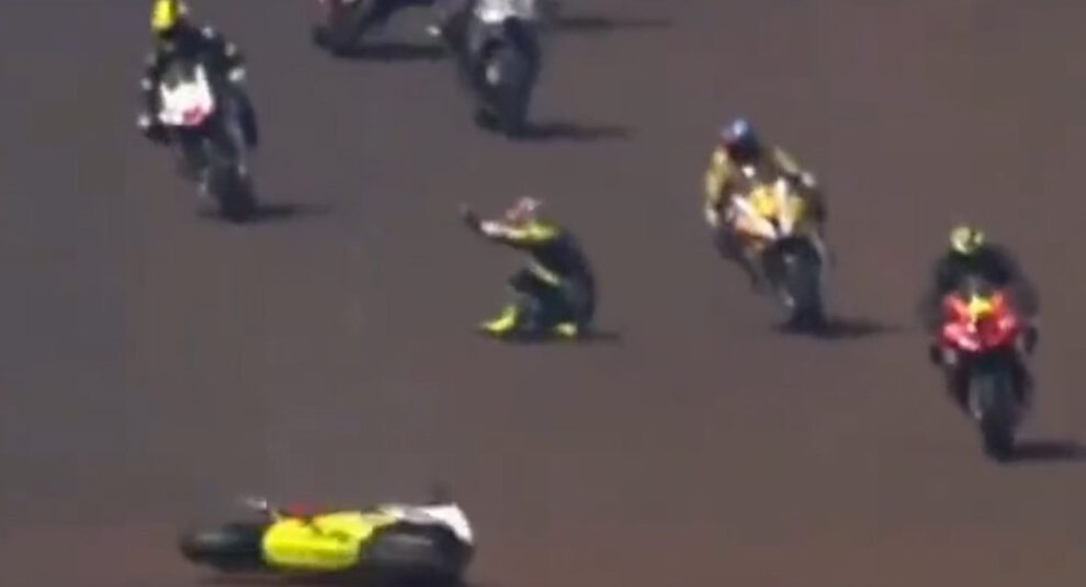 Accidente en el Campeonato de Motovelocidad de Brasil