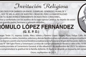 Obituario de Rómulo López Fernández