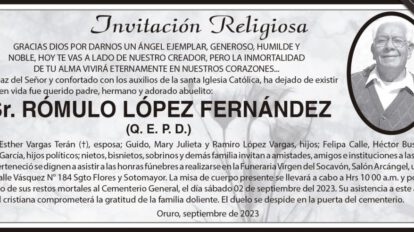 Obituario de Rómulo López Fernández