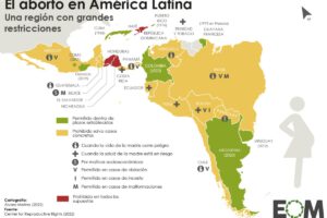 Mapa del aborto en América Latina y el Caribe hasta el 2022