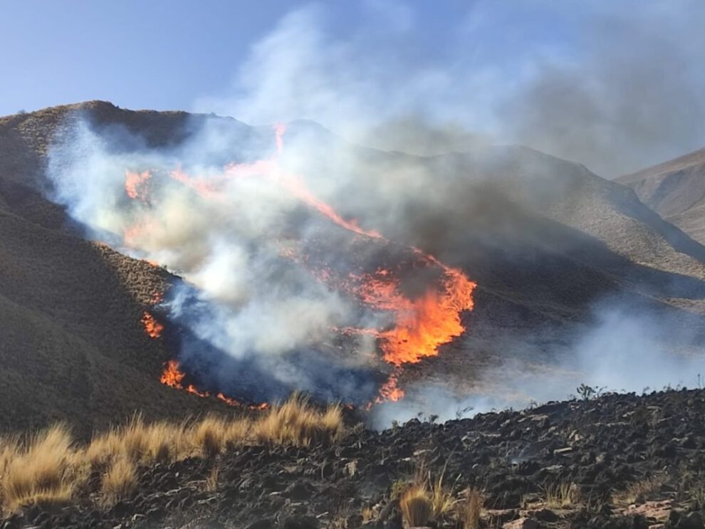 Incendio forestal Huayllamarca
