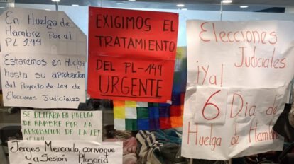 Huelga de hambre diputados MAS en la Asamblea Legislativa
