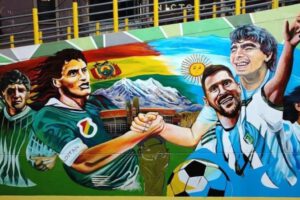 Polémica en La Paz por letreros dedicados a Messi y Argentina