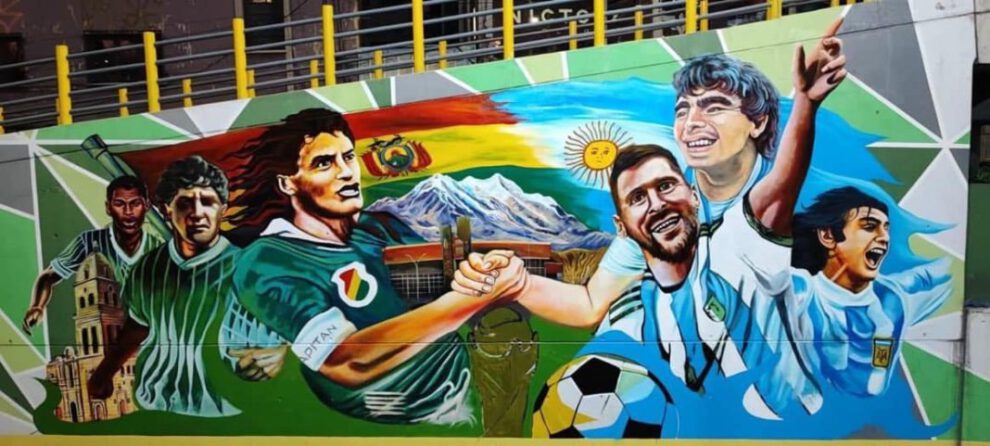 Polémica en La Paz por letreros dedicados a Messi y Argentina