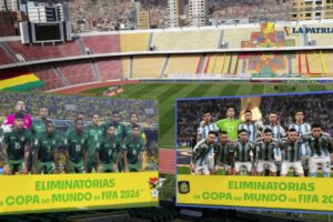 Selección de Bolivia enfrentando a Argentina en eliminatorias mundialistas