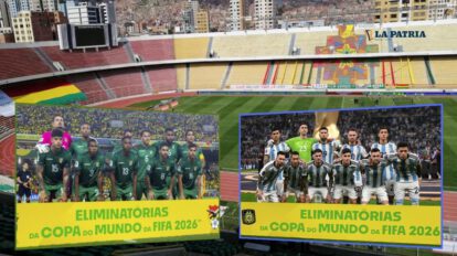 Selección de Bolivia enfrentando a Argentina en eliminatorias mundialistas