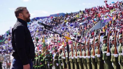 Ministro de Gobierno Eduardo Del Castillo en el Dinofest 2023