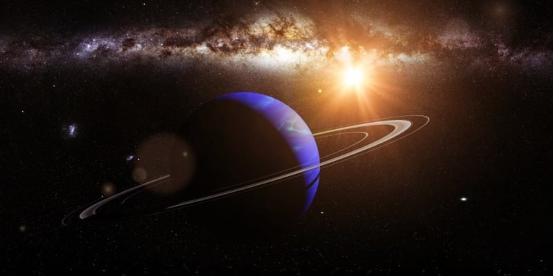 Neptuno se alza en su esplendor durante un espectáculo astronómico