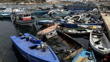 Crisis migratoria en el Mediterráneo en Lampedusa