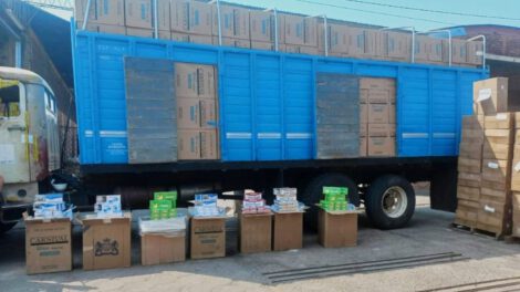 Cigarrillos de contrabando decomisados por la Aduana Nacional