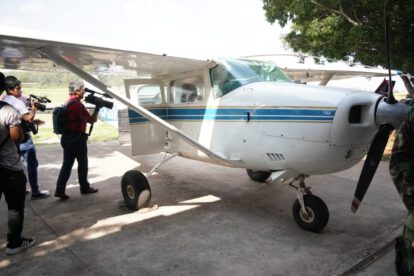 Narcotráfico en Santa Cruz: Aeronave interceptada transportaba 324 kg de clorhidrato de cocaína